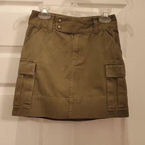 EUC Ralph Lauren Polo Girl's 7 Khaki Green Cargo Skirt